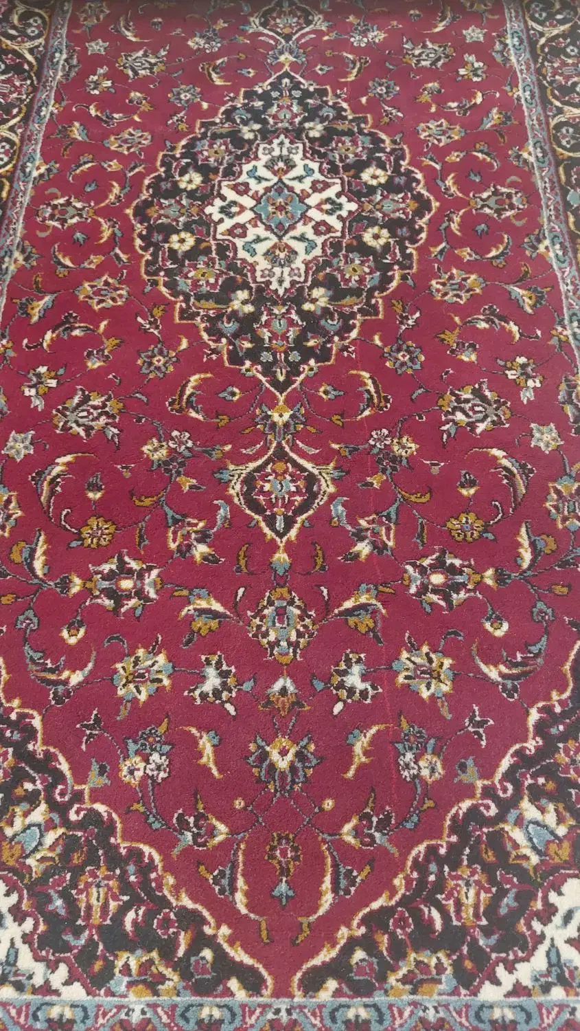 کناره فرش ریشه دار قطور زمینه قرمز|فرش|قم, هنرستان|دیوار