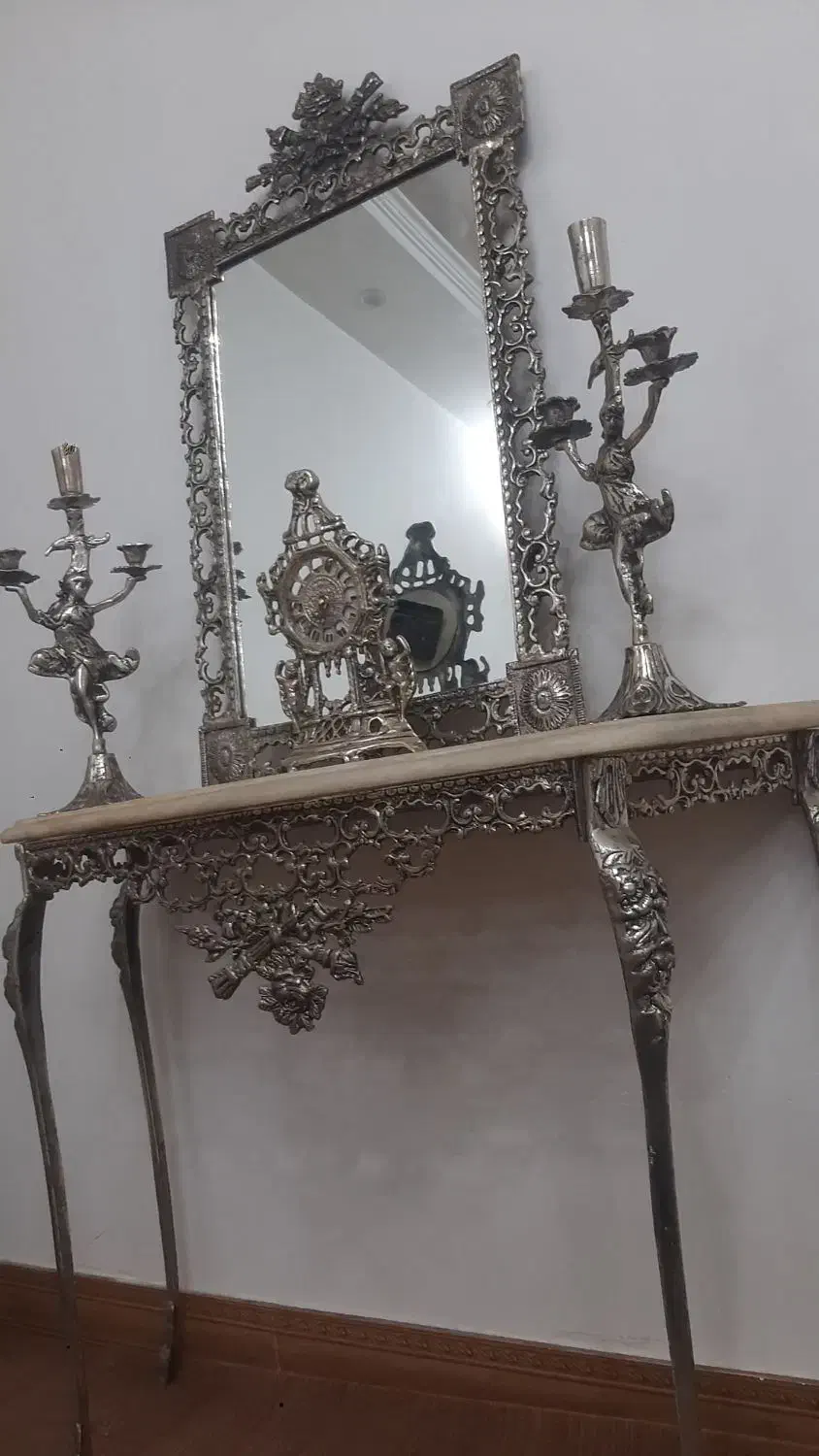 آینه شعمدان برنزی|بوفه، ویترین، کنسول|کرج, حصارک پایین|دیوار