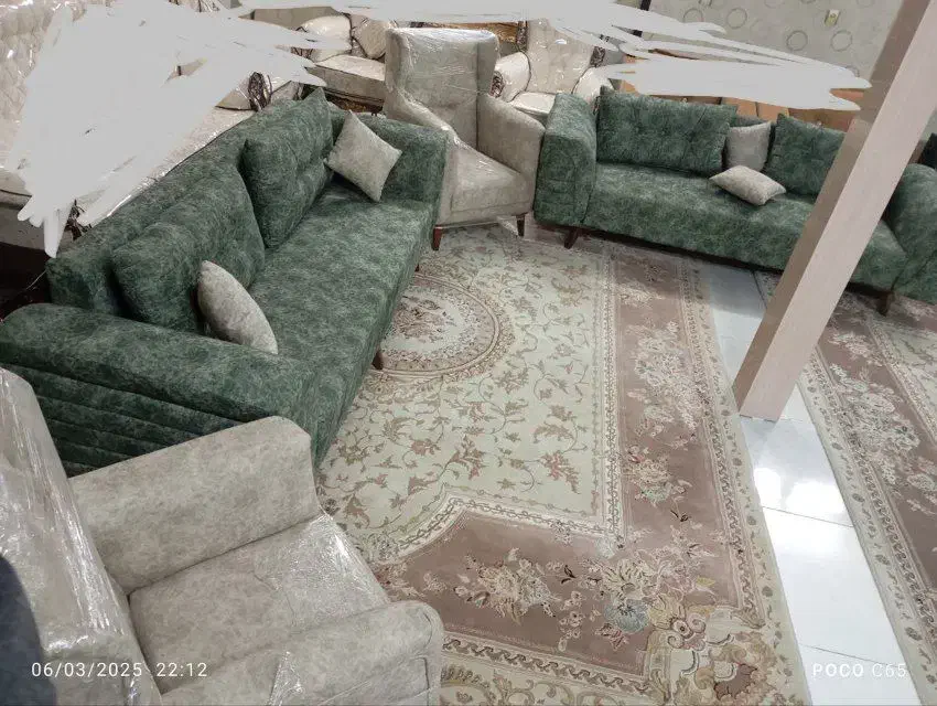 مبل هشت نفره نو نو سلفون پیچ آماده ارسال|مبلمان خانگی و میز عسلی|گلبهار, شهر جدید گلبهار|دیوار