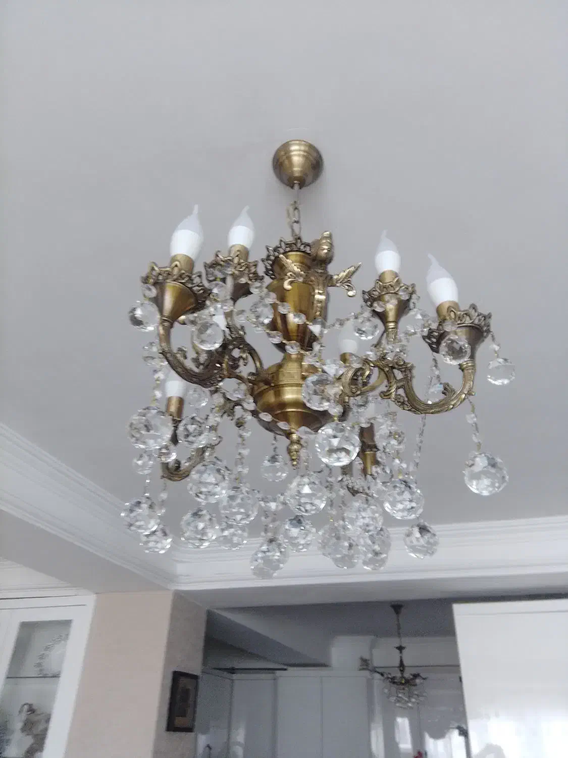 لوستر برنج|لوستر و چراغ آویز|تبریز, |دیوار