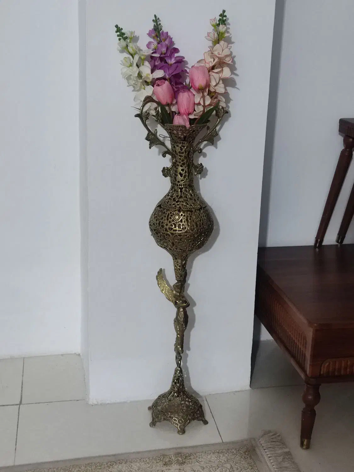 گلدان برنجی|صنایع دستی و سایر لوازم تزئینی|رباط‌کریم, نصیرشهر|دیوار