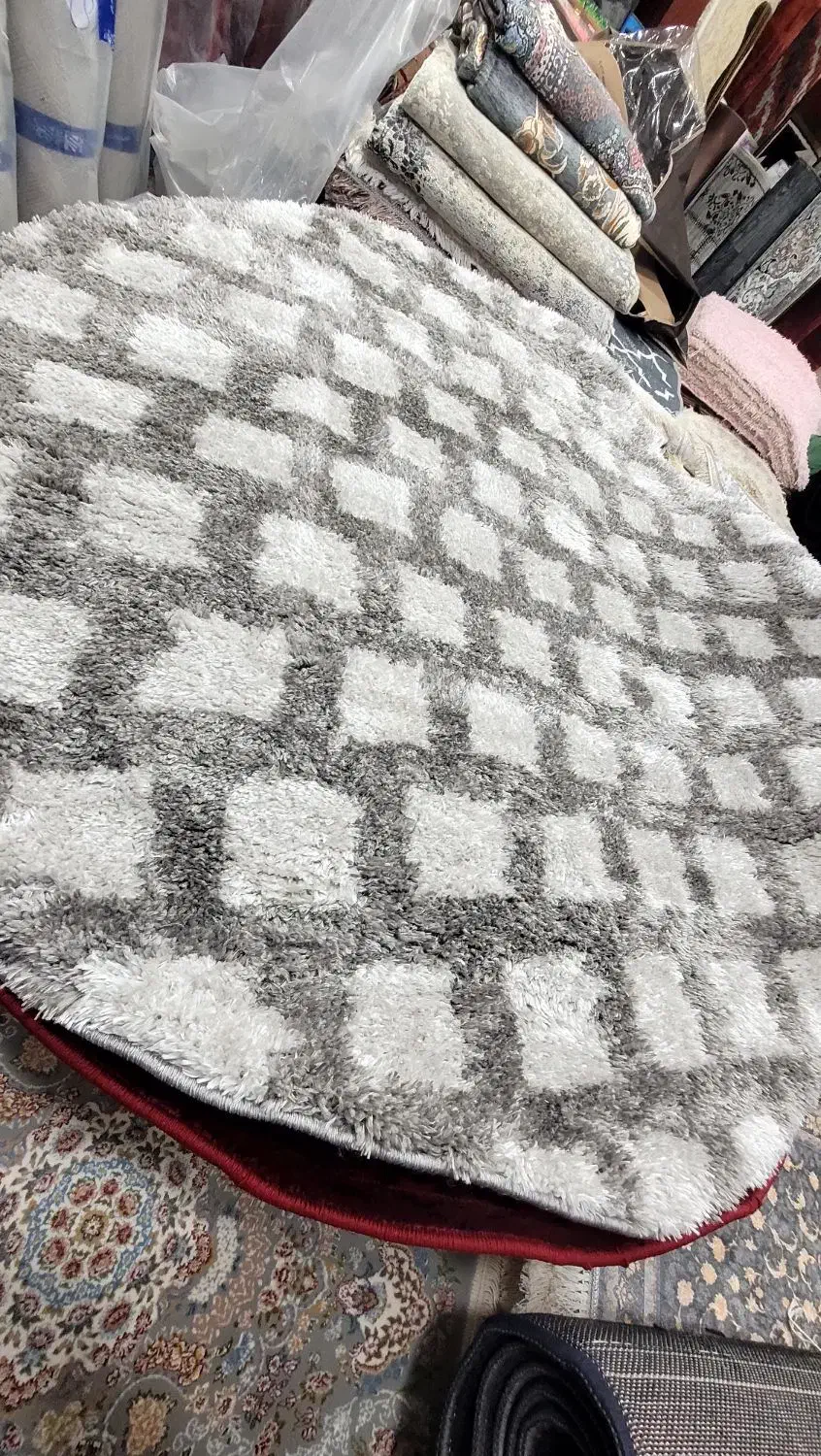 فرش گرد شگی ابریشمی|فرش|مشهد, کوی المهدی|دیوار