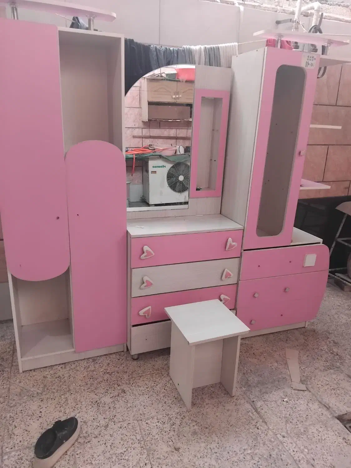 ۳تکه کمدومیزارایش|تخت و سرویس خواب|بندر امام خمینی, |دیوار