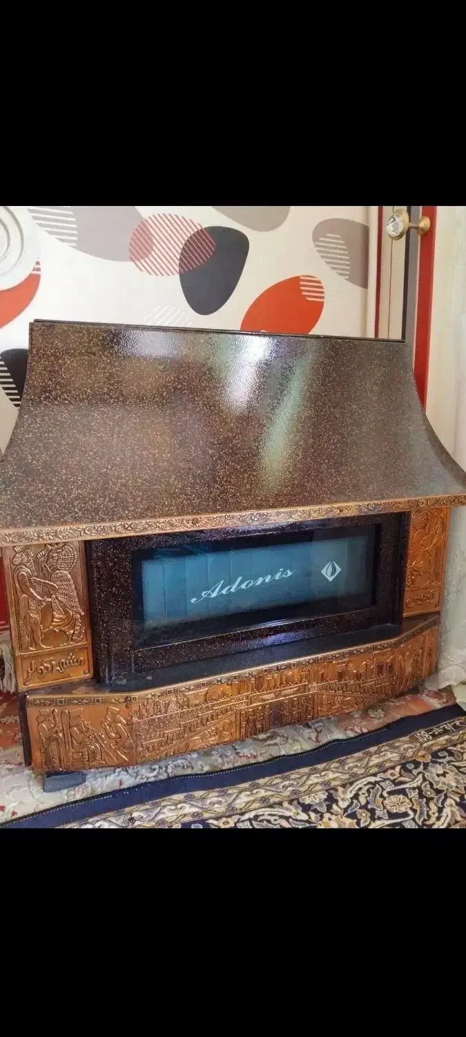 بخاری گازی شومینه دار|بخاری، هیتر، شومینه|اهر, |دیوار