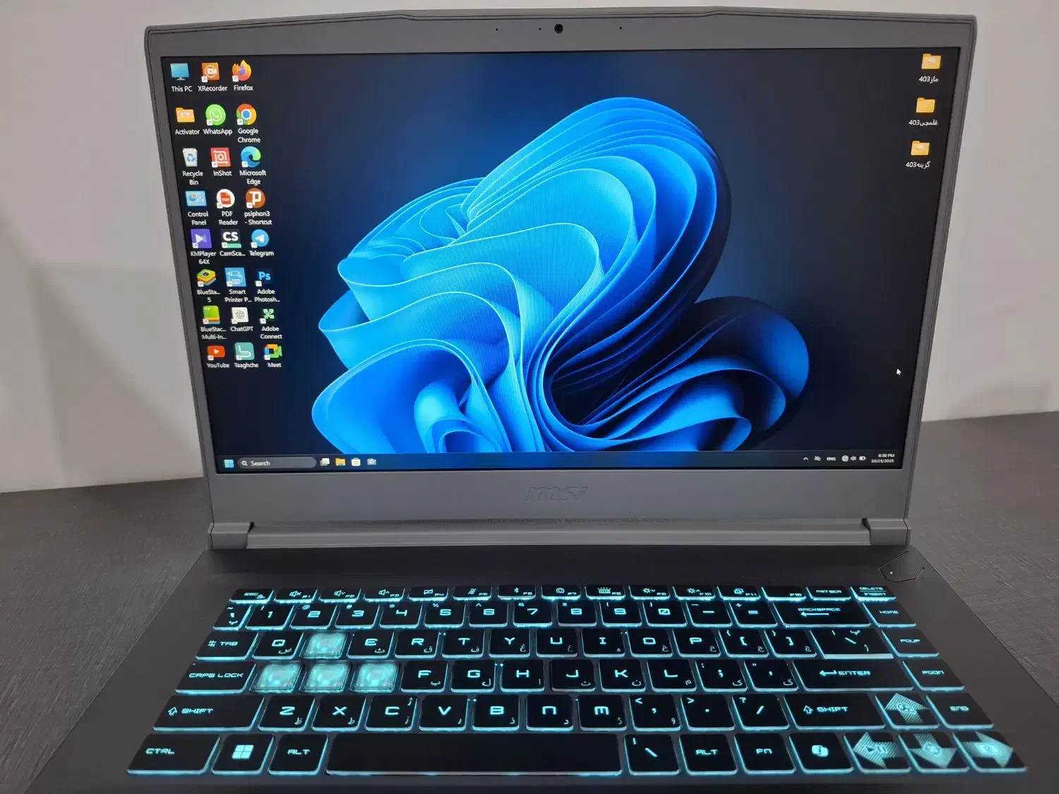 لپ تاپ همه کاره msi thin 15 گیم حرفه ای وگرافیک|رایانه همراه|تهران, الهیه|دیوار