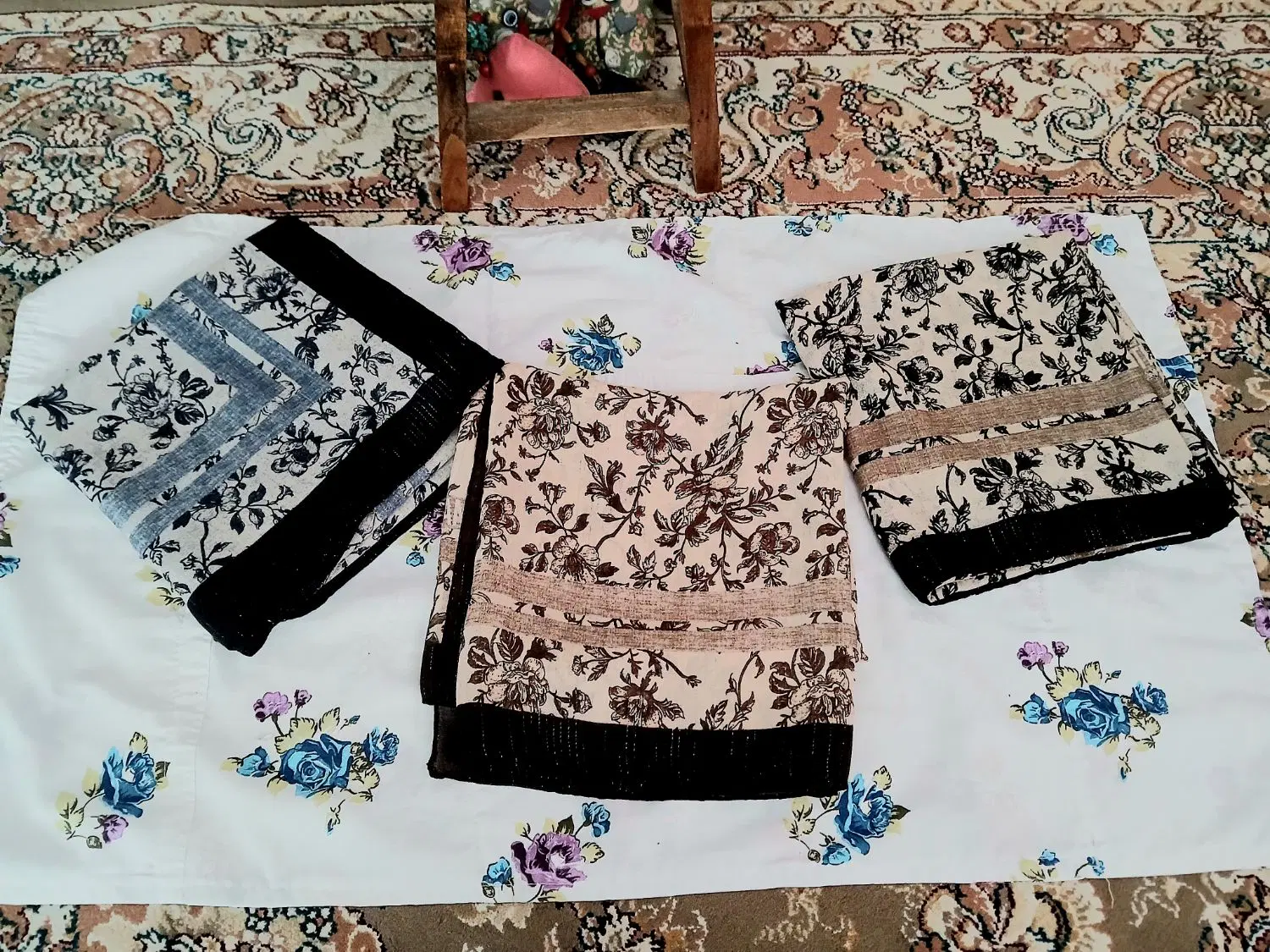 روسری نخی ۹۰×۹۰ زنانه دو مدل|لباس|تهران, حکیمیه|دیوار