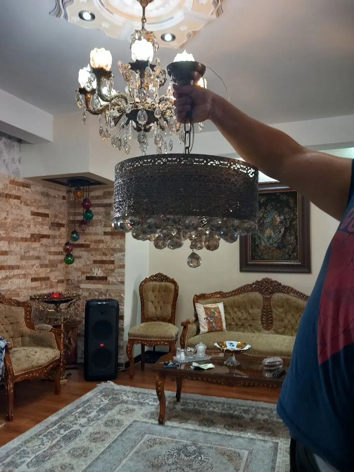 لوستر ۵ شاخه فرشته نو|لوستر و چراغ آویز|تهران, تهرانپارس غربی|دیوار