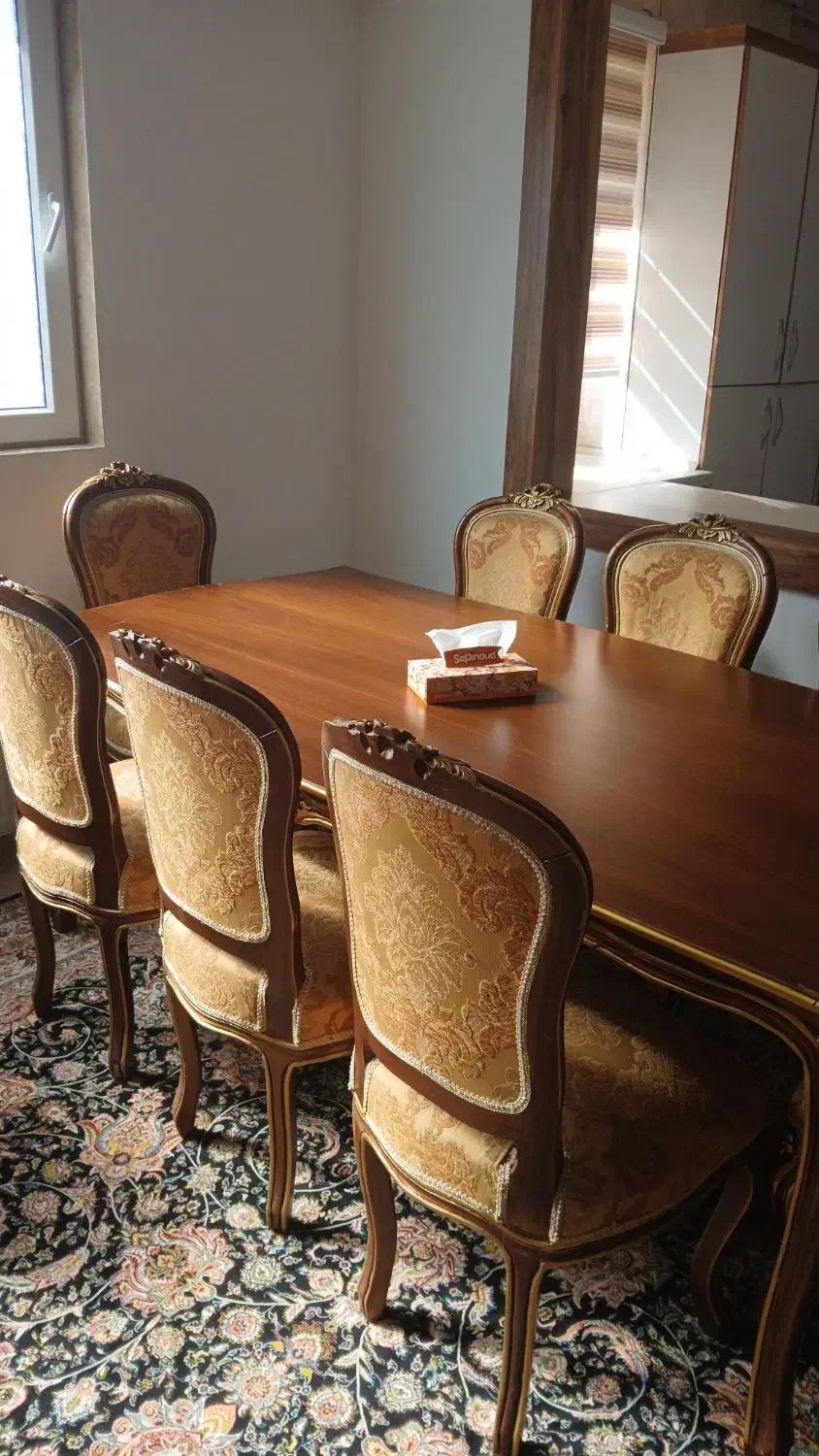 میز ناهار خوری ۸ نفره|میز و صندلی غذاخوری|رشت, نیروی دریایی|دیوار