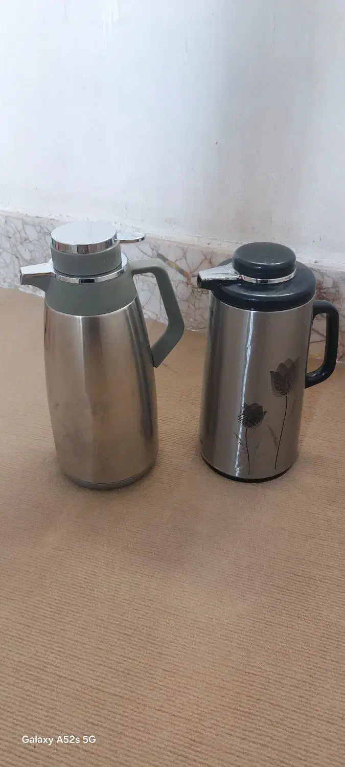 فلاسک فلاکس ژاپنی ۱،۶ و ۱،۳ قاب استیل|کلکسیون اشیاء عتیقه|مشهد, تلگرد|دیوار