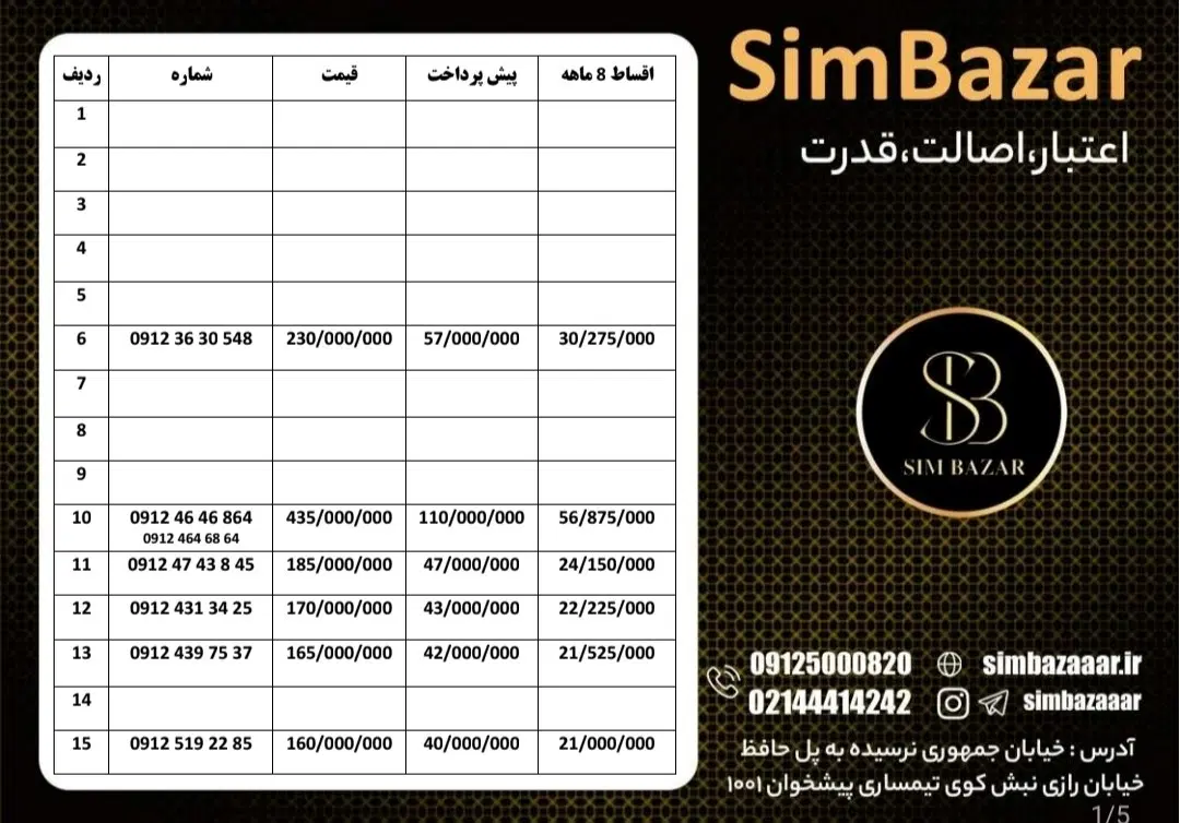 0912-0971389|سیم‌کارت|اهواز, نادری|دیوار