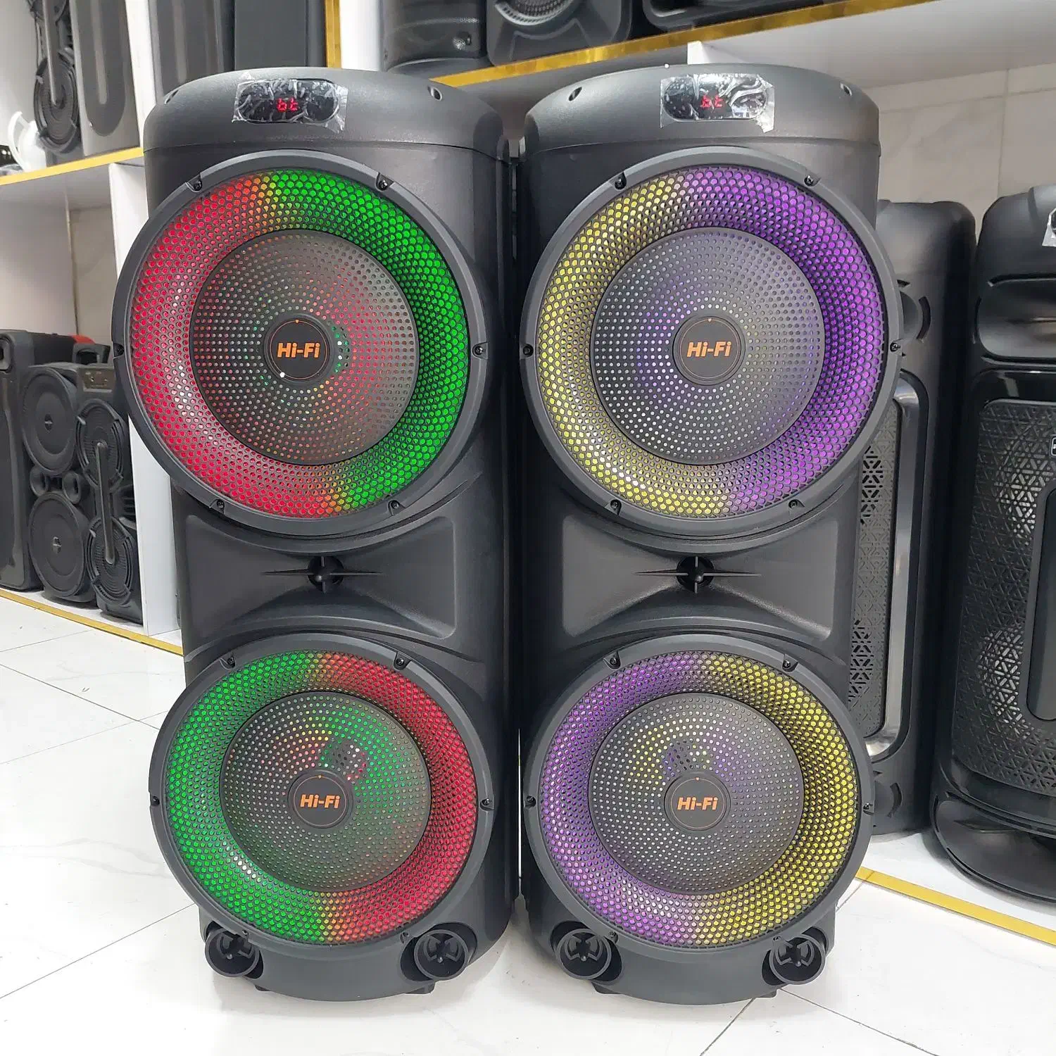 اسپیکر باند جفتی بلوتوثی ارتفاع ۱متر ساب ۱۲|سیستم صوتی خانگی|تبریز, |دیوار