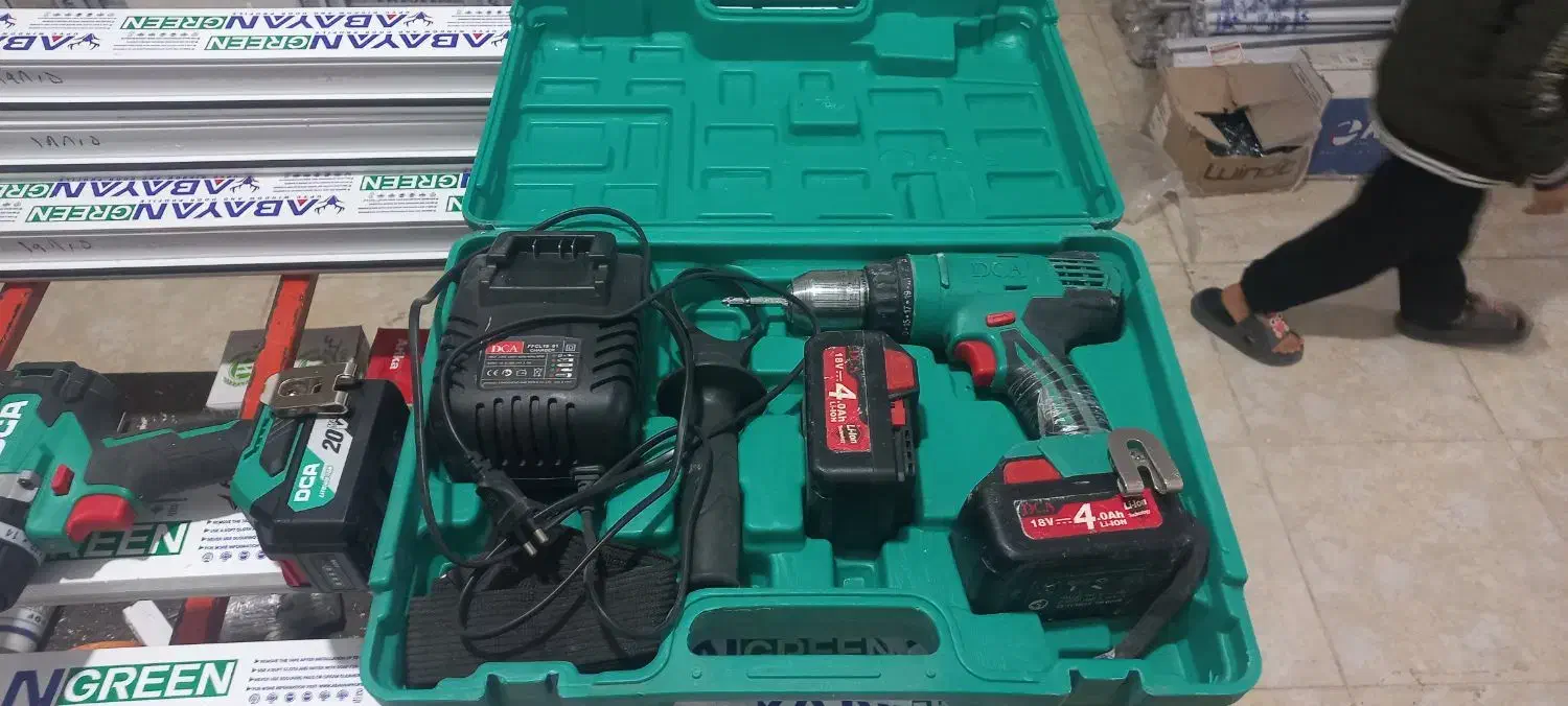 دریل شارژی دی سی ای ۱۸ ولت ۴ آمپر چکشی|ابزارآلات|خرمآباد, |دیوار