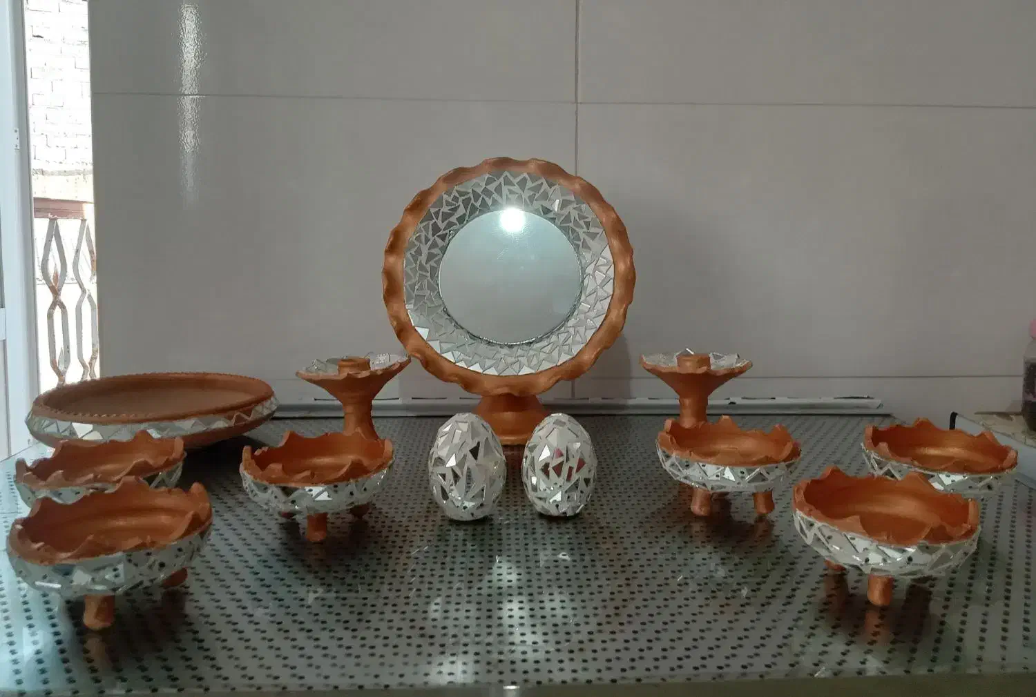 سفره هفت سین آینه کاری ۷۰۰۰۰۰|صنایع دستی و سایر لوازم تزئینی|سنندج, |دیوار