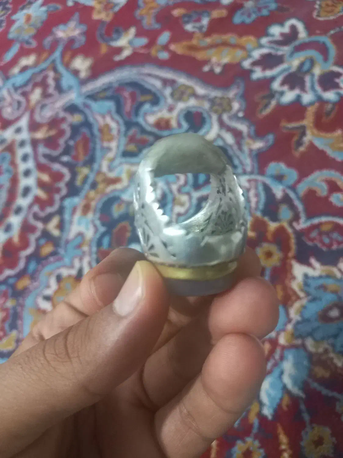 انگشتر عقیق کبود حکاکی شده|جواهرات|بوشهر, |دیوار