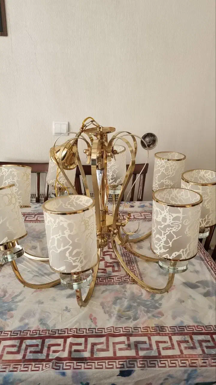 لوستر ۸ شاخه|لوستر و چراغ آویز|ملایر, |دیوار