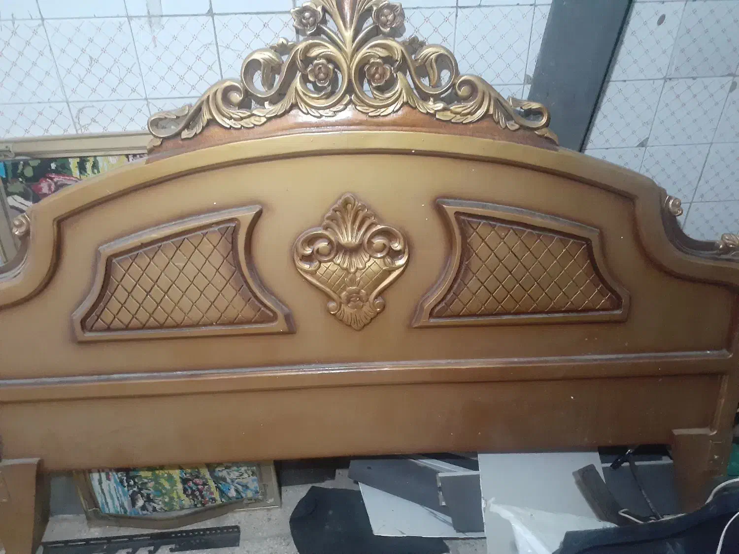 تخت خواب ۲ نفره|تخت و سرویس خواب|خمین, |دیوار