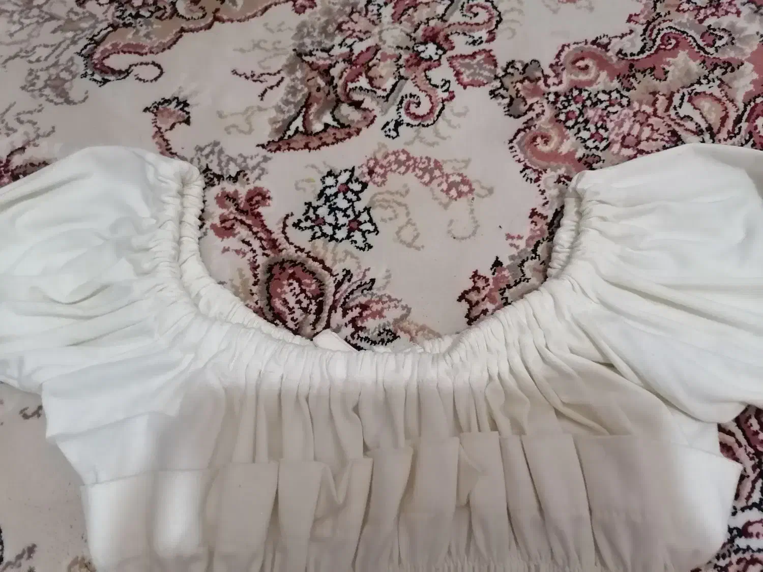 شومیز سفید مجلسی تمام چین|لباس|قم, شاه سید علی|دیوار