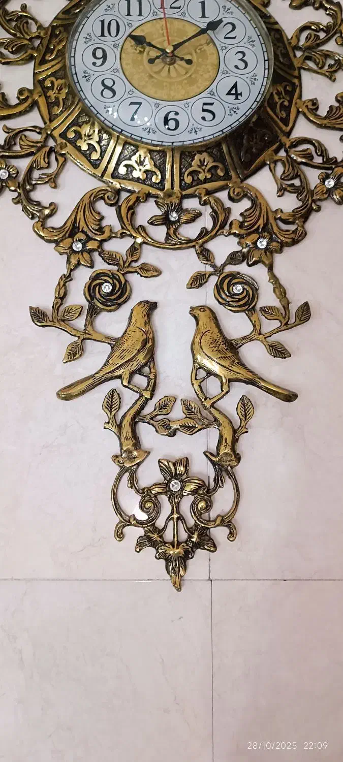 ساعت دیواری برنجی|ساعت دیواری و تزئینی|تهران, خاک سفید|دیوار