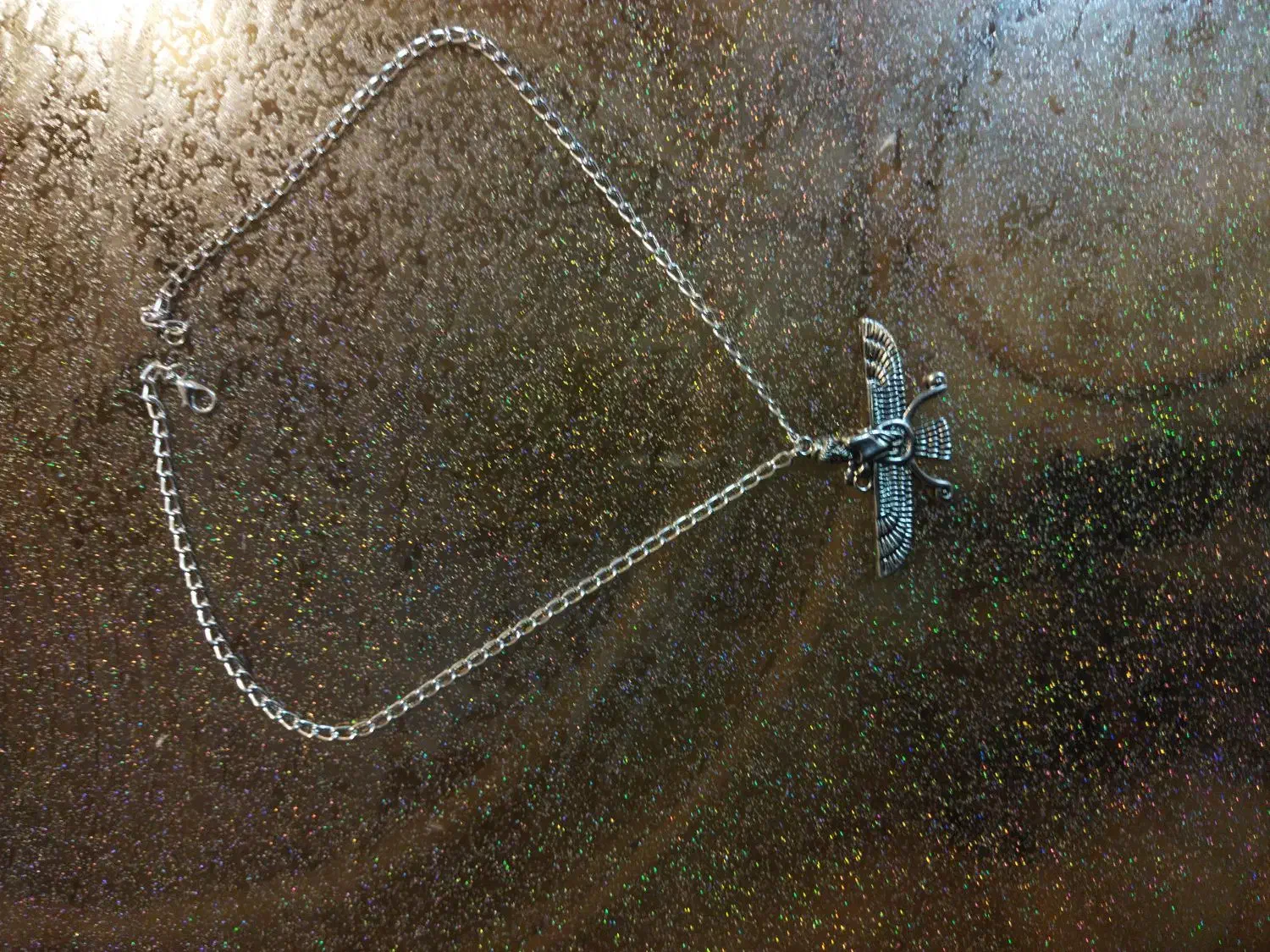 گردنبند استیل رنگ ثابت هخامنشیان طرح فروهر|بدلیجات|ارومیه, |دیوار