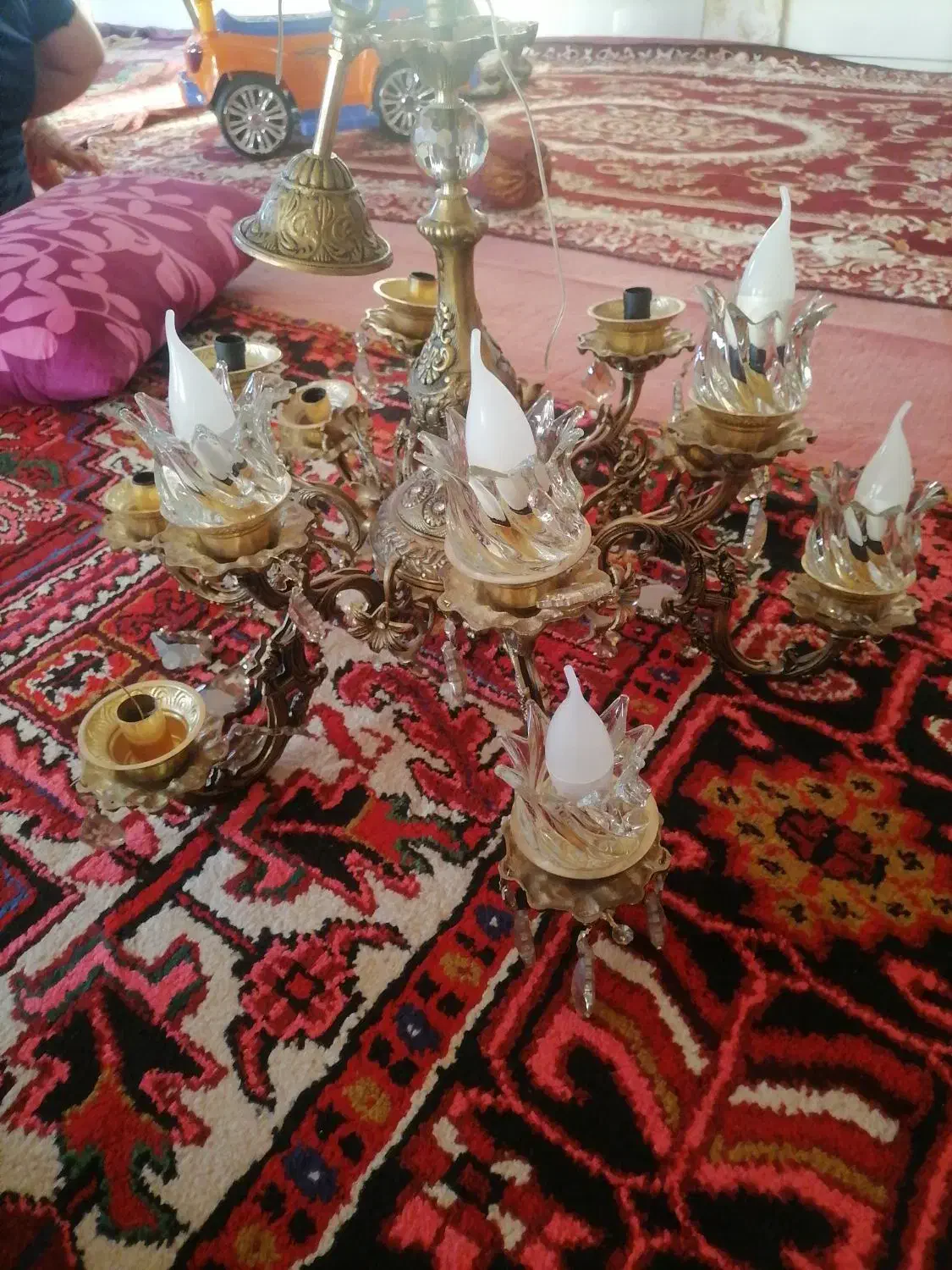 لوستر برنز|لوستر و چراغ آویز|تبریز, |دیوار