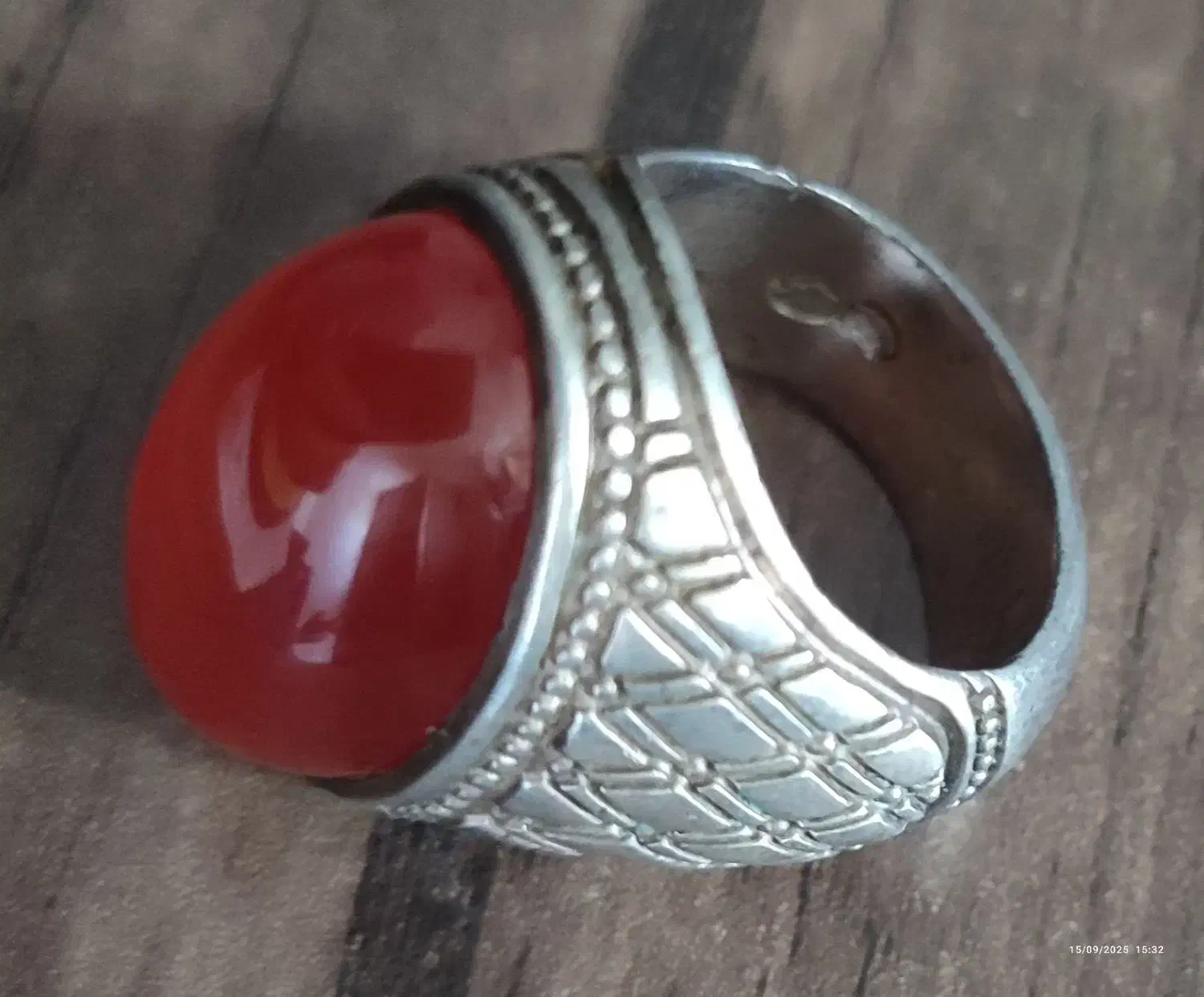 انگشترعقیق کلکسیونی آنتیک کاراستادشیخ احمد|جواهرات|پرند, فاز ۴|دیوار