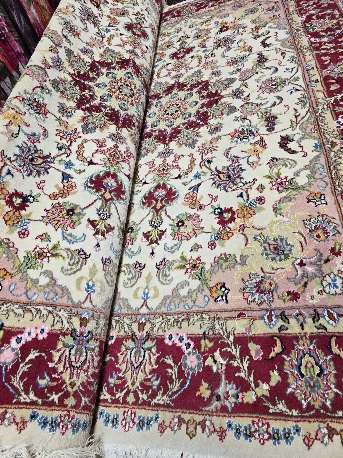 جفت ۶متری  دستباف کرم|فرش|مرند, |دیوار