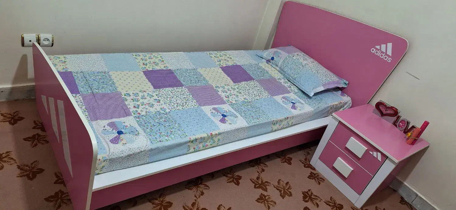 تخت و پاتختی نوجوان ۲ × ۹۰|تخت و سرویس خواب|لواسان, |دیوار