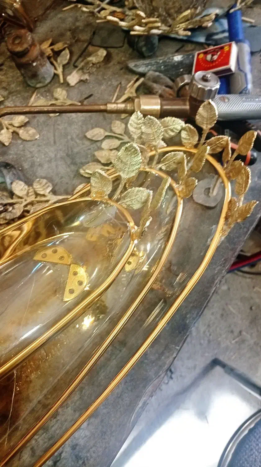 دیس سوفله خوری برنزی|ظروف سرو و پذیرایی|تبریز, |دیوار