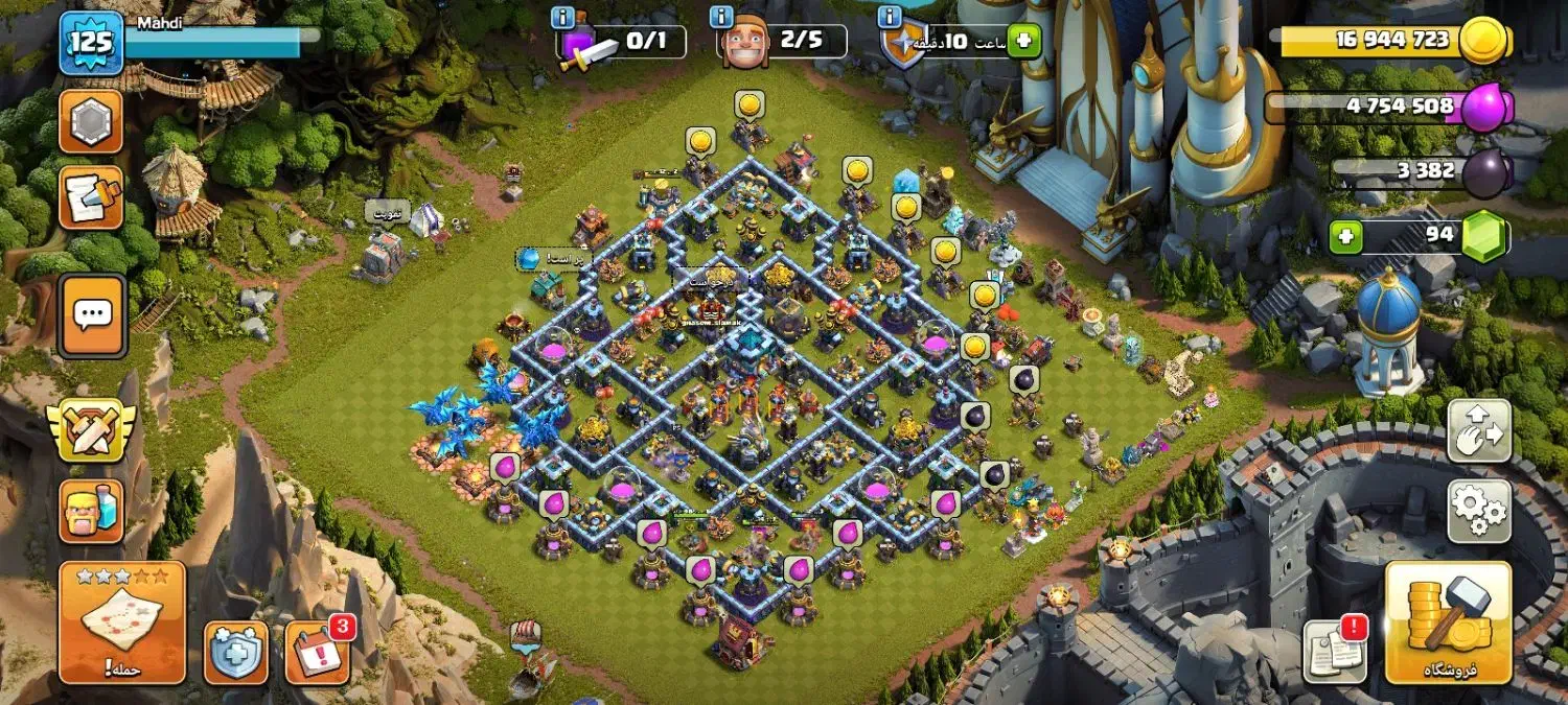 اکانت کلش لول ۱۲۵|کنسول، بازی ویدئویی و آنلاین|تهران, دروس|دیوار