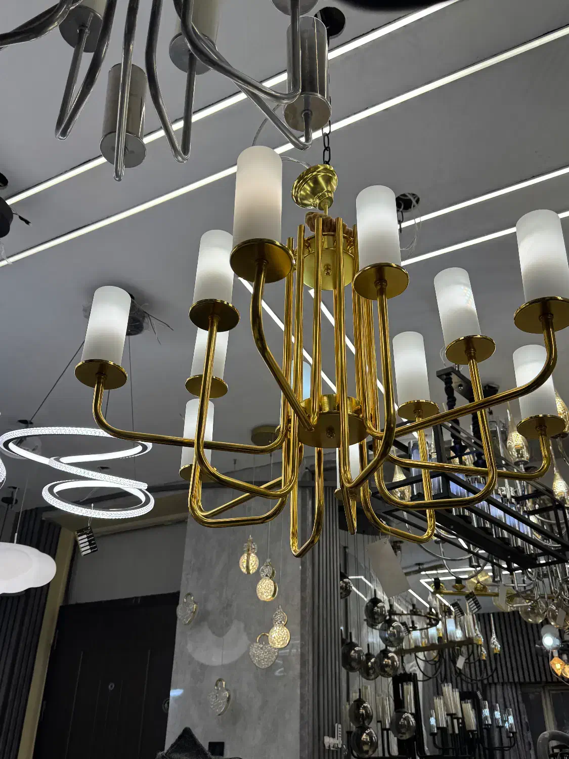 لوسترمدرن لوسترفلزی|لوستر و چراغ آویز|تهران, مینابی|دیوار