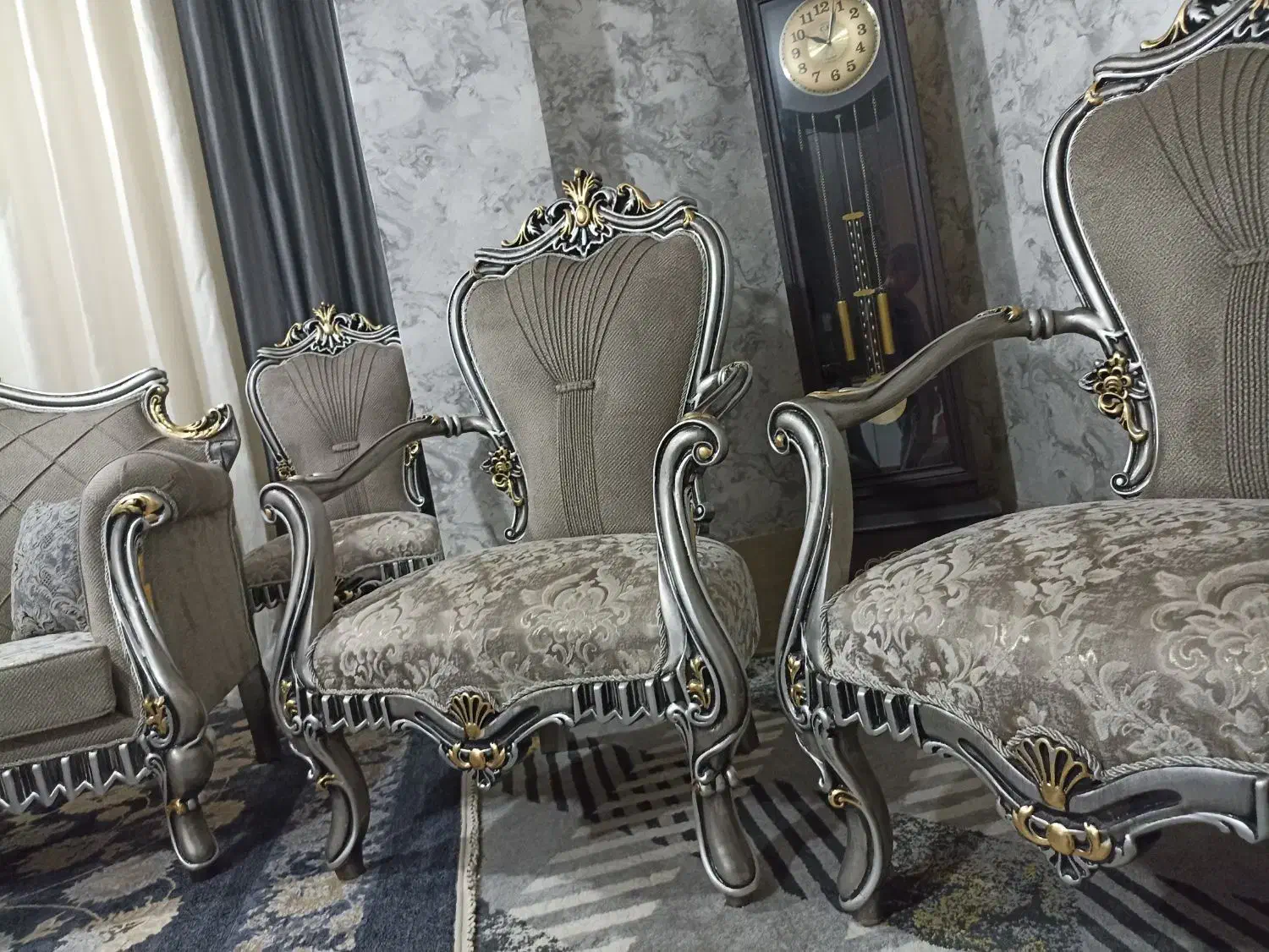 مبل سلطنتی ۹ نفره|مبلمان خانگی و میز عسلی|لنجان, |دیوار