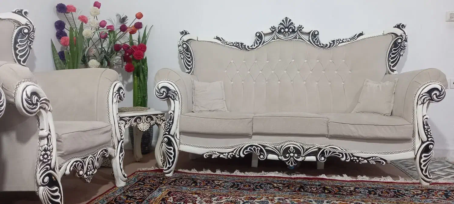 مبل سلطنتی|مبلمان خانگی و میز عسلی|زنجان, |دیوار