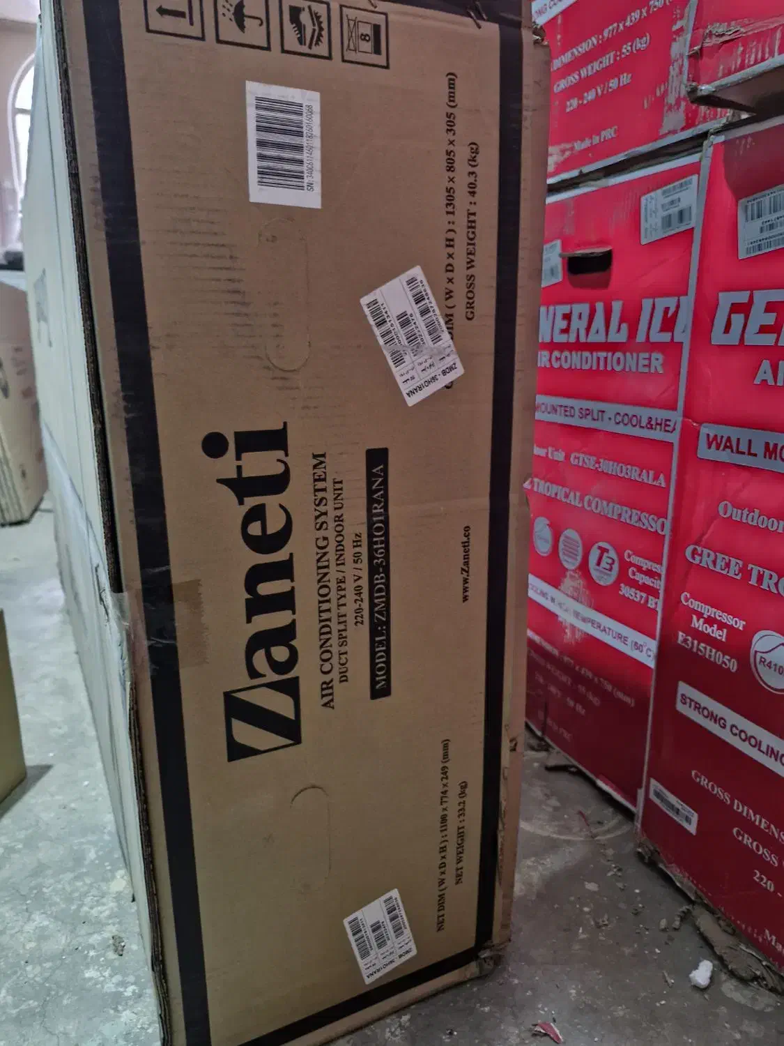 داکت اسپیلت زانتی ۳۶۰۰۰|کولر گازی و فنکوئل|کرج, باغستان|دیوار