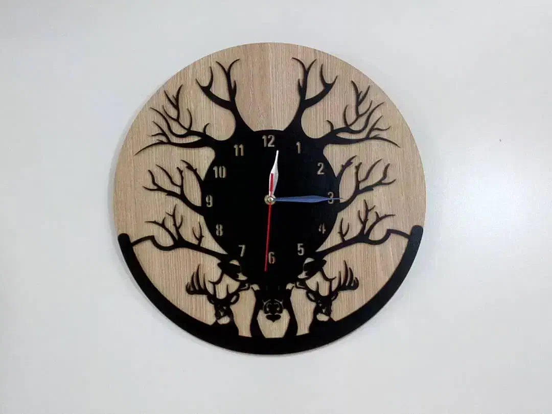 ساعت دیواری دکوراتیو چوبی ، تعداد محدود|ساعت دیواری و تزئینی|سمنان, |دیوار