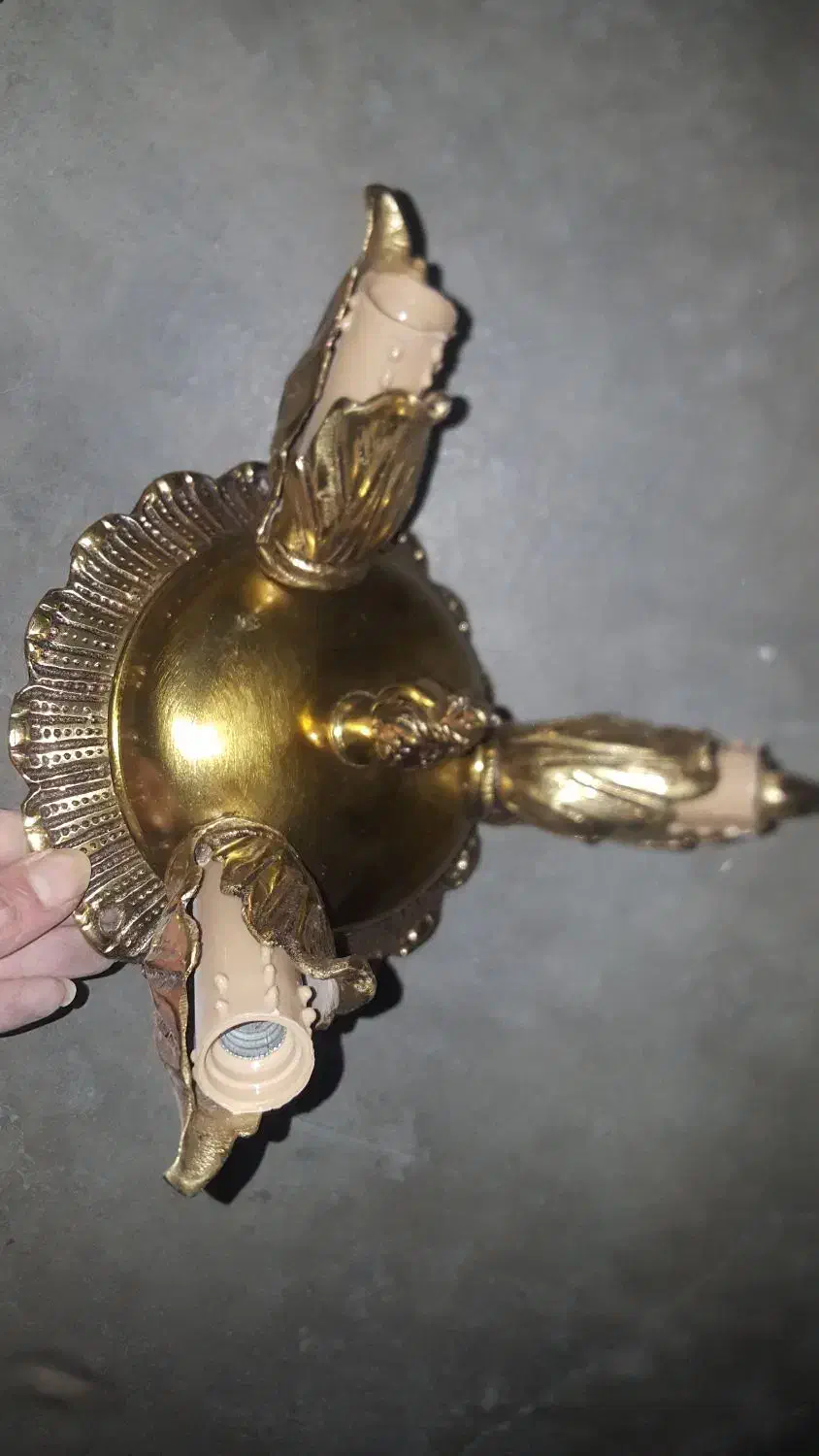 لوستر برنز قدیمی|لوستر و چراغ آویز|کرمانشاه, |دیوار