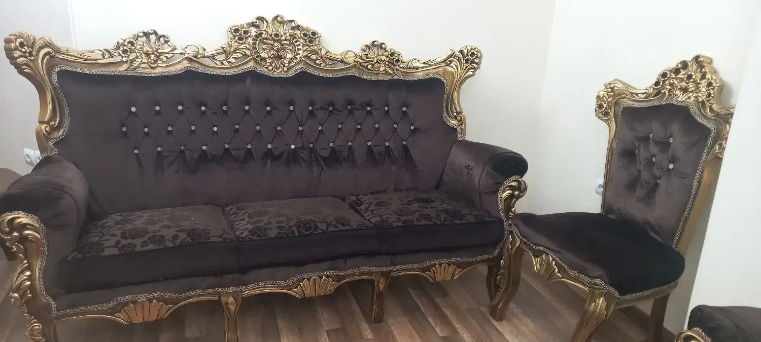 مبل سلطنتی ۸ نفره|مبلمان خانگی و میز عسلی|تبریز, |دیوار