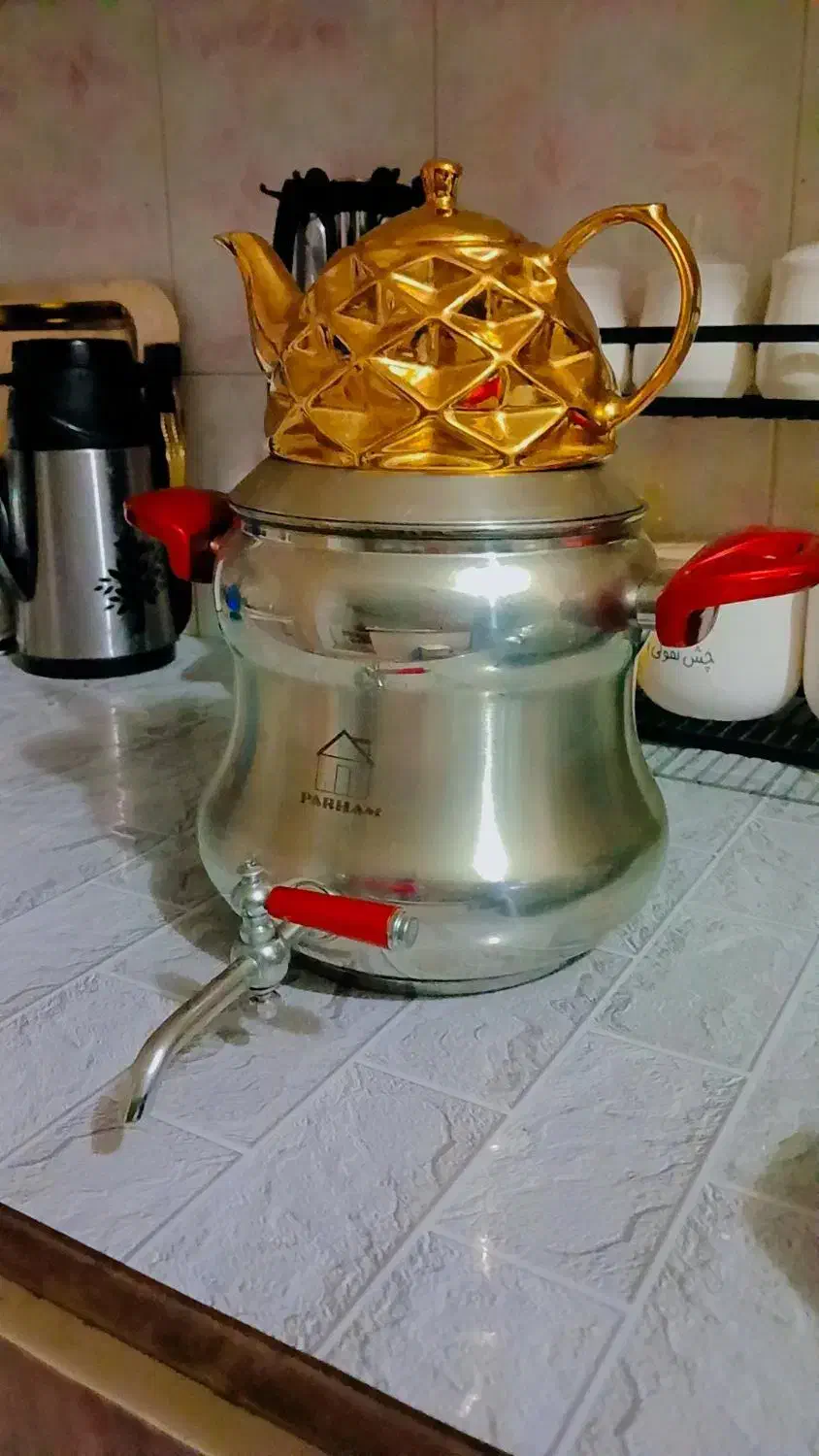 کتری قوری استیل درجه 1بسیارزیبا نو نو|قوری، کتری، قهوه‌ساز دستی|اهواز, زیتون کارمندی|دیوار