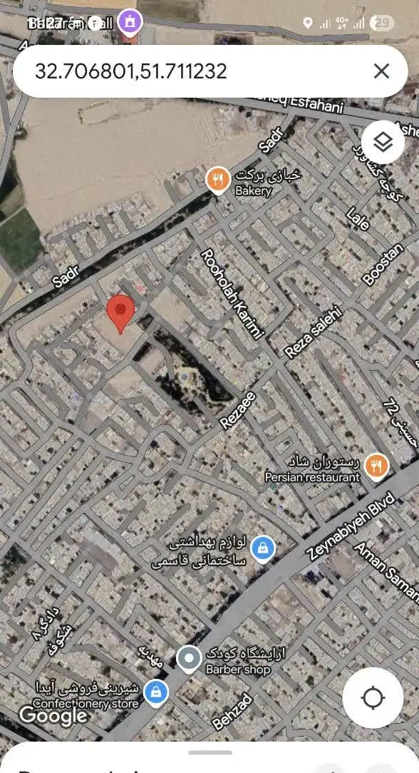 1450 زمین مسکونی لاله شمالی کوچه 10متری سلمان|فروش زمین و ملک کلنگی|اصفهان, باتون|دیوار