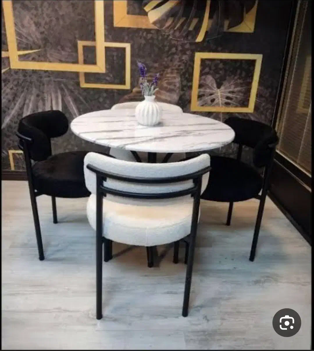 میز صندلی اپن نو مخمل ترک مشکی|مبلمان اداری|پرند, فاز ۳|دیوار