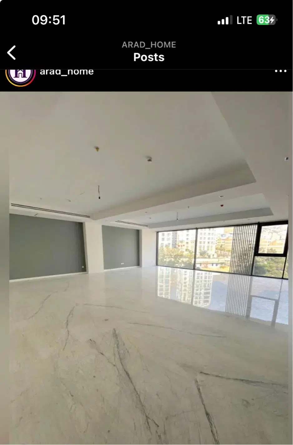 نوساز ۱۸۰ متر  تک واحدی مدرن مینیمال نور مستقیم