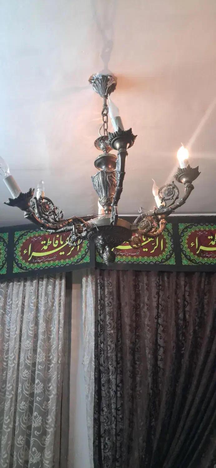 دو جفت لوستر برنجی شیک|لوستر و چراغ آویز|مشهد, گلبرگ شمالی|دیوار