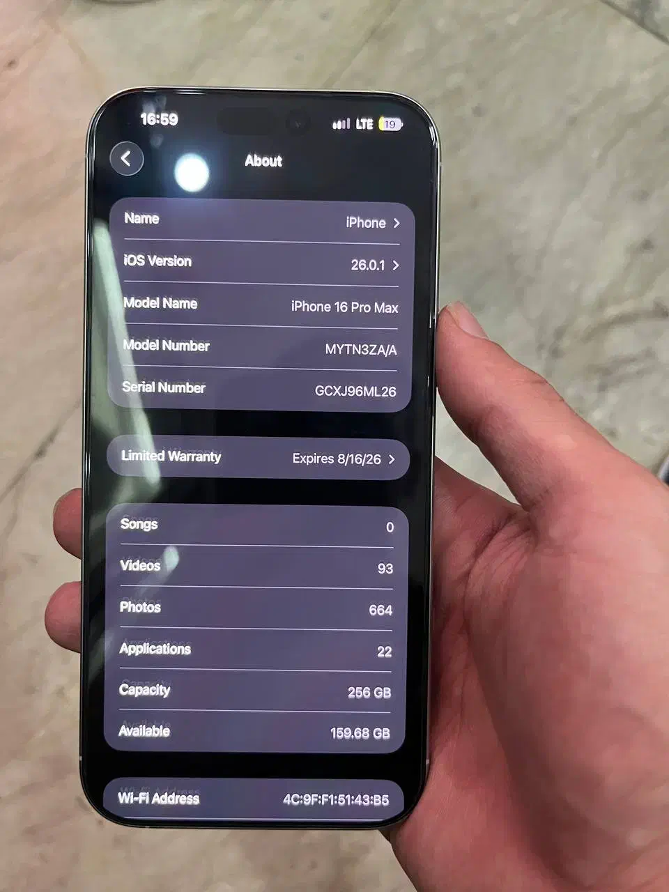 اپل iPhone 16 Pro Max با حافظهٔ ۲۵۶ گیگابایت|موبایل|تهران, تختی|دیوار
