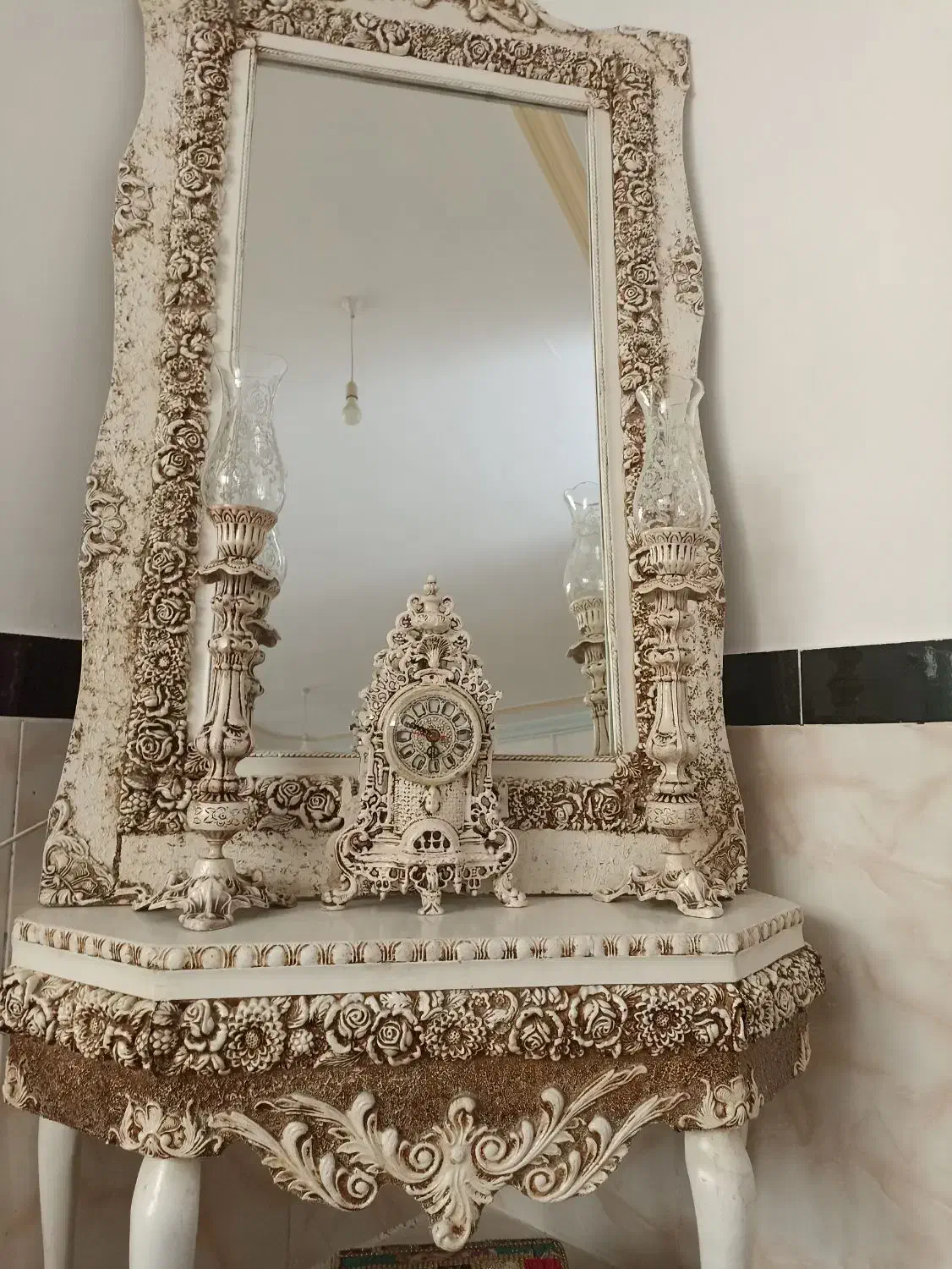 آینه و شمعدان|آینه|سنندج, |دیوار