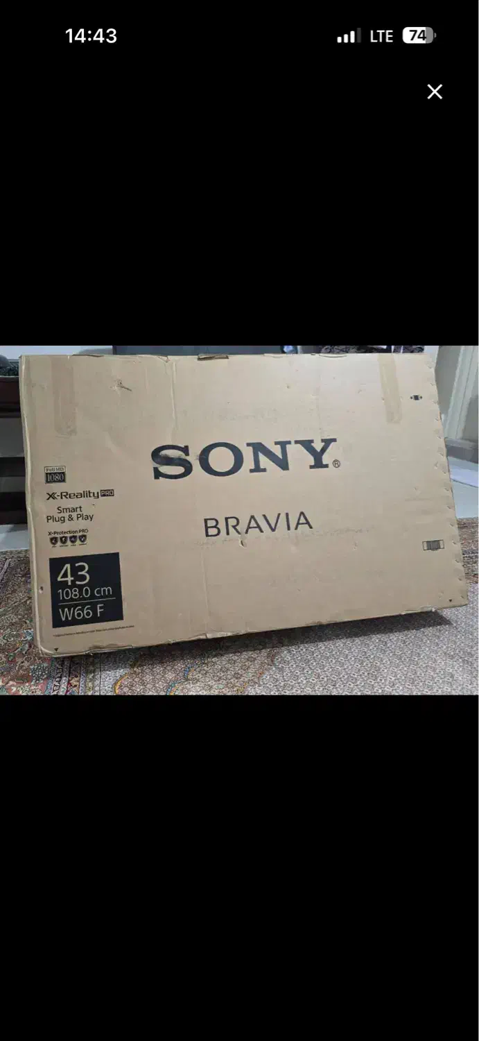تلوزیون سونی ۴۳ اینچ براویا|تلویزیون و پروژکتور|قدس, شهر‌قدس|دیوار