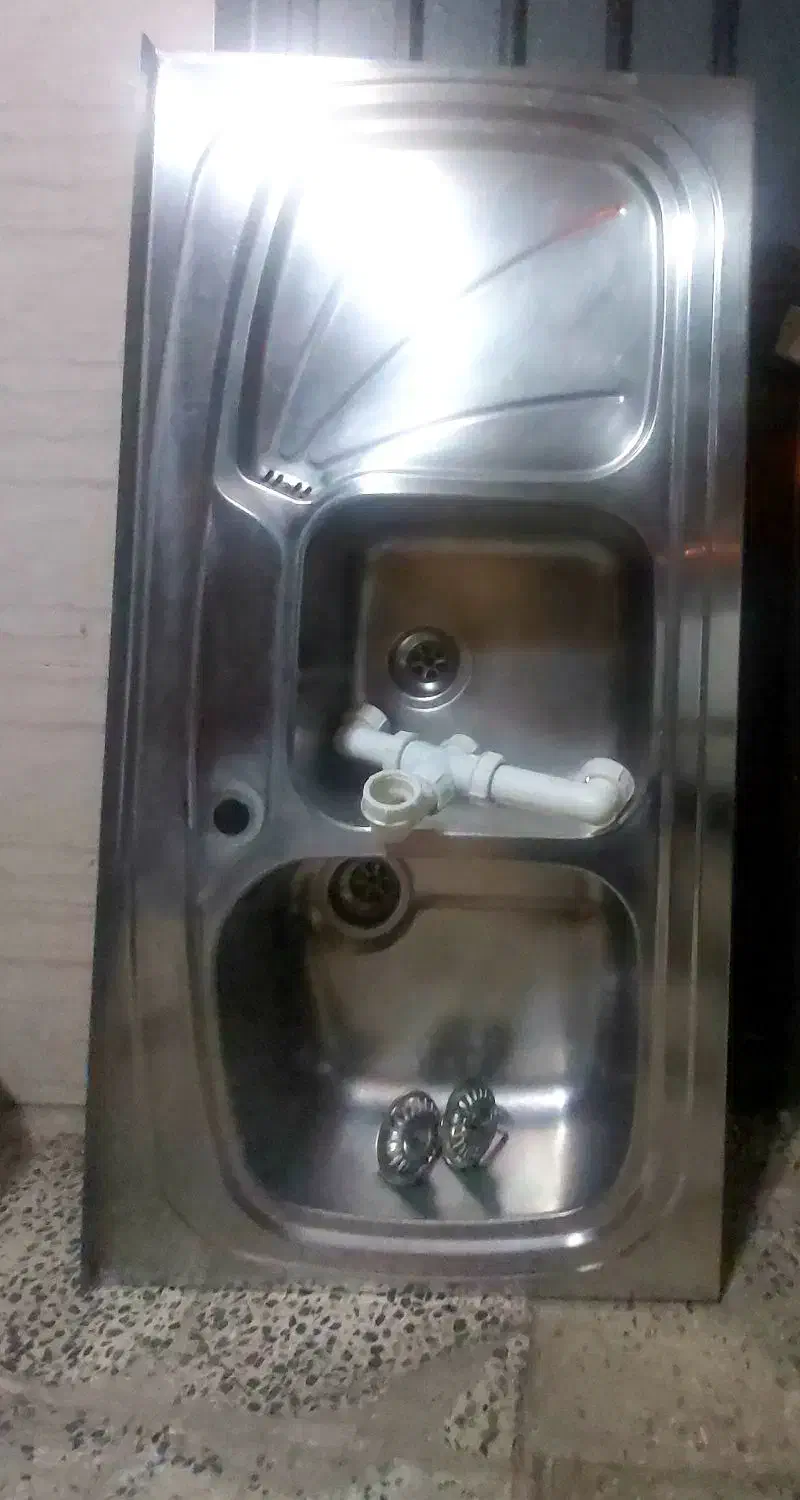 سینک ۲لگن برند اخوان به همراه سیفون|مصالح و تجهیزات ساختمان|الوند, |دیوار