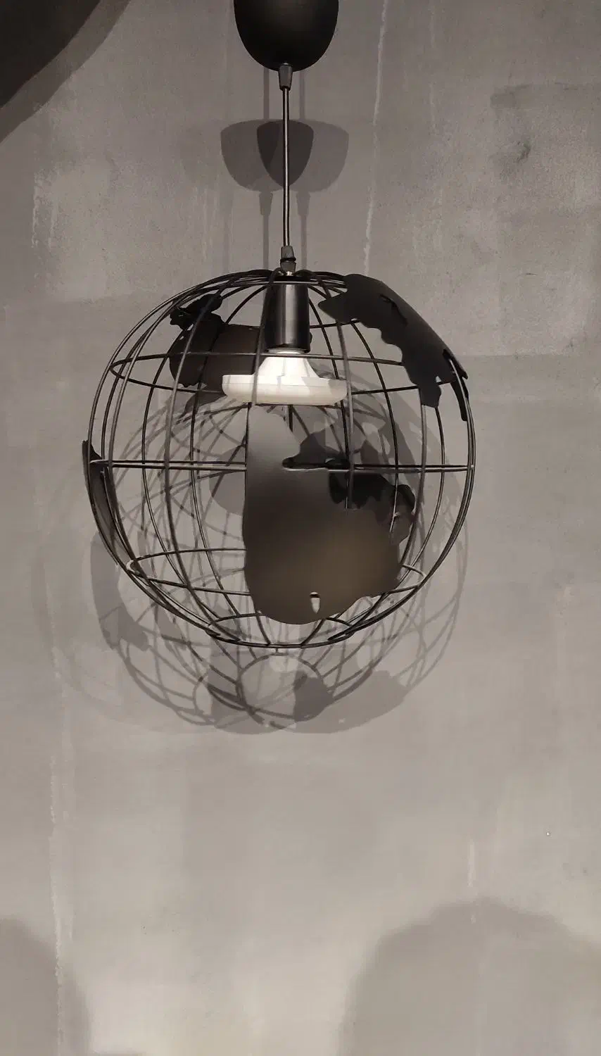 لوستر فلزی مدرن|لوستر و چراغ آویز|کرمان, |دیوار