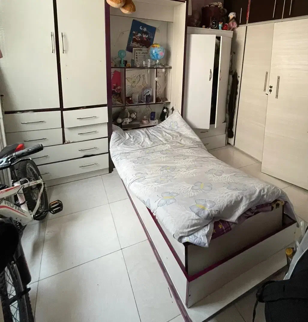 تخت یک نفره تاشو با دو کمد مناسب|تخت و سرویس خواب|تهران, کرمان|دیوار