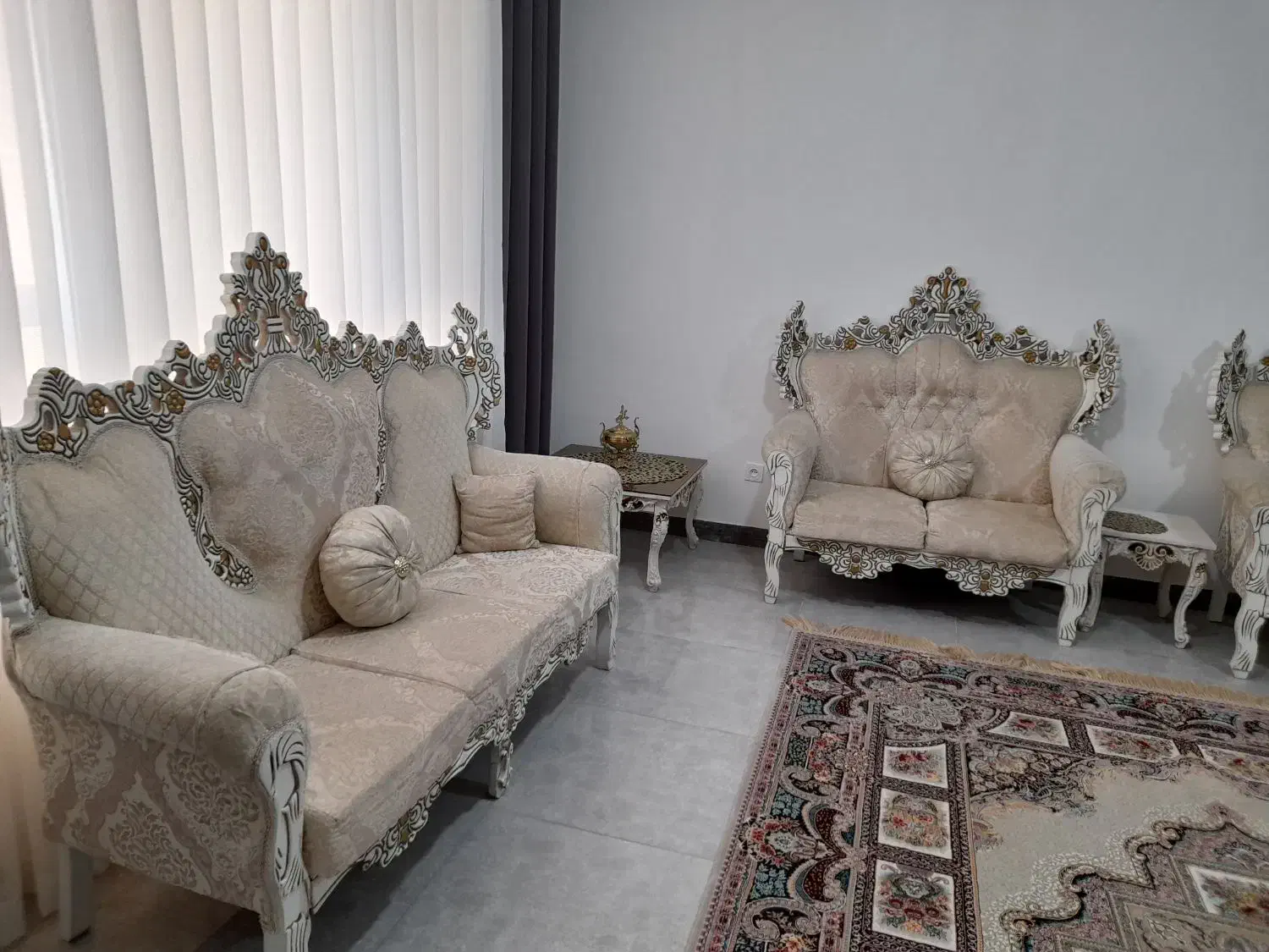 مبل سلطنتی ۷نفره|مبلمان خانگی و میز عسلی|نورآباد, |دیوار