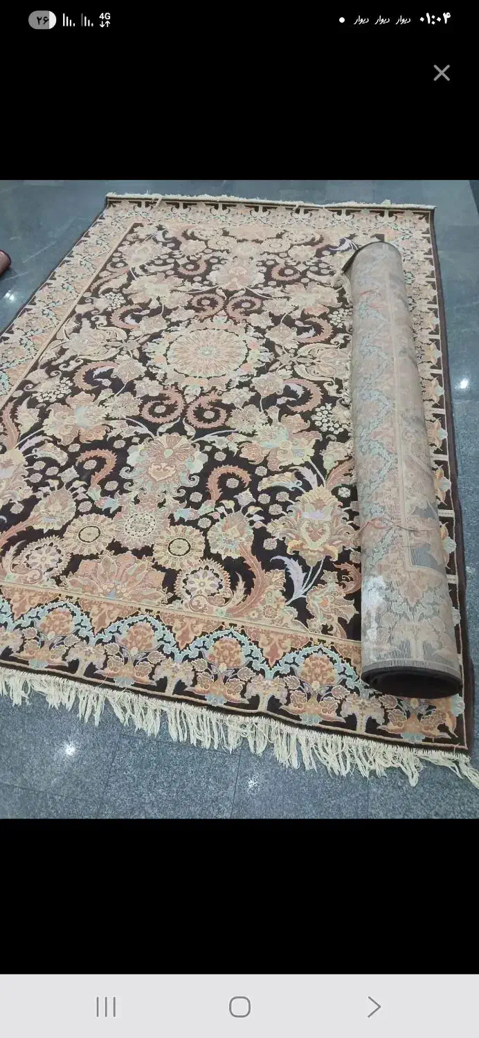 جفت ۶ متری ۷۰۰ شانه ابریشم برجسته|فرش|تهران, ستارخان|دیوار