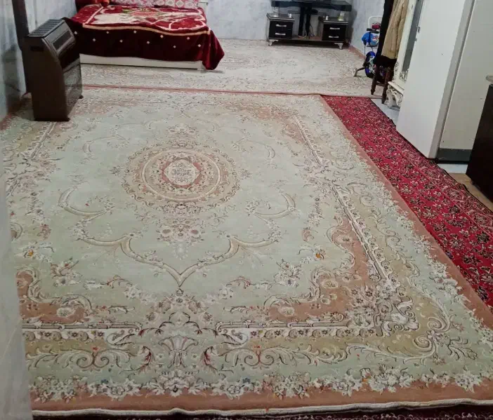 یک جفت فرش ۱۲ متری کرم رنگ|فرش|فردوس (خراسان), |دیوار